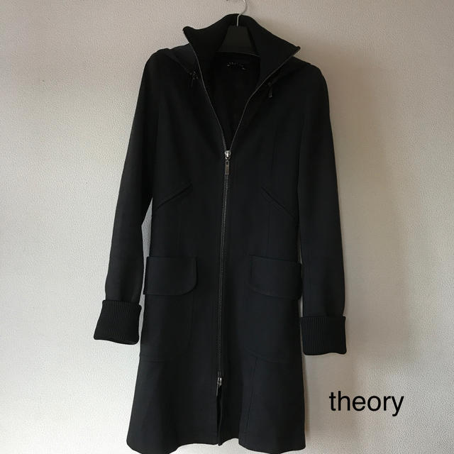 theory(セオリー)のtheory フード付きwジップコート     レディースのジャケット/アウター(ロングコート)の商品写真