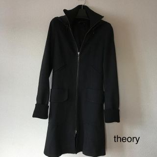 セオリー(theory)のtheory フード付きwジップコート    (ロングコート)