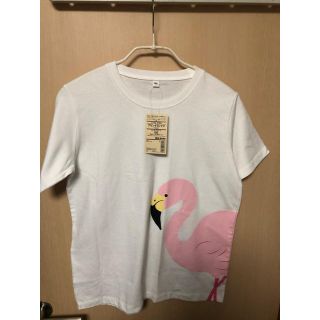 ムジルシリョウヒン(MUJI (無印良品))の無印良品 キッズ フラミンゴ プリントＴシャツ 150(Tシャツ/カットソー)