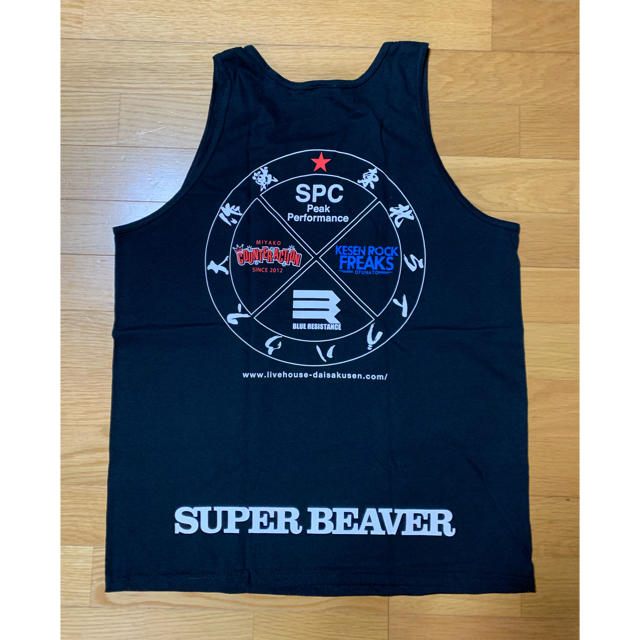 東北ライブハウス大作戦×SUPER BEAVER コラボタンクトップ 黒・L エンタメ/ホビーのタレントグッズ(ミュージシャン)の商品写真