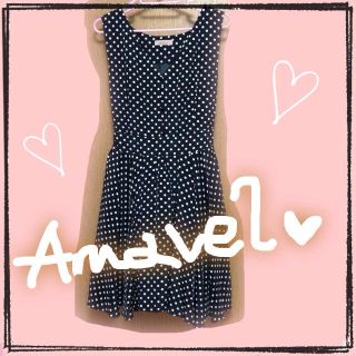 アマベル(Amavel)のアマベル♡ドット柄ワンピ(ミニワンピース)