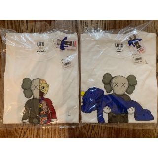 ユニクロ(UNIQLO)の新品 ユニクロ カウズ Tシャツ 2枚セット L Kaws UNIQLO(Tシャツ/カットソー(半袖/袖なし))