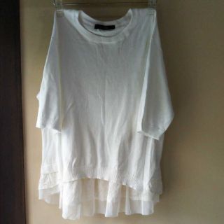 ダブルクローゼット(w closet)のサマーニット　w closet　白(カットソー(半袖/袖なし))