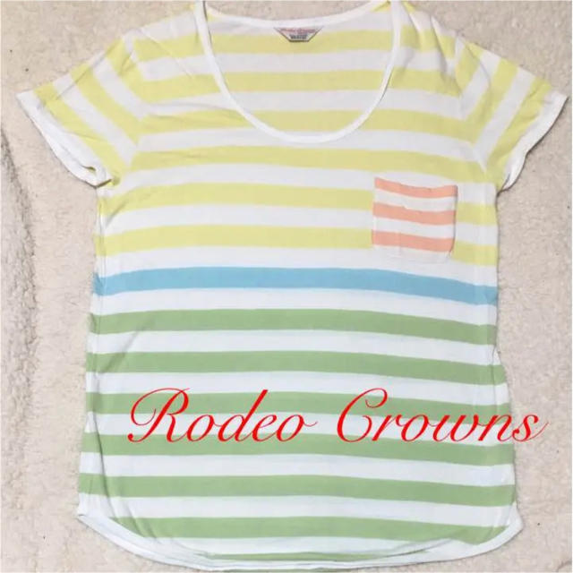 RODEO CROWNS(ロデオクラウンズ)のロデオクラウンズ ボーダーTシャツ フリーサイズ レディースのトップス(Tシャツ(半袖/袖なし))の商品写真