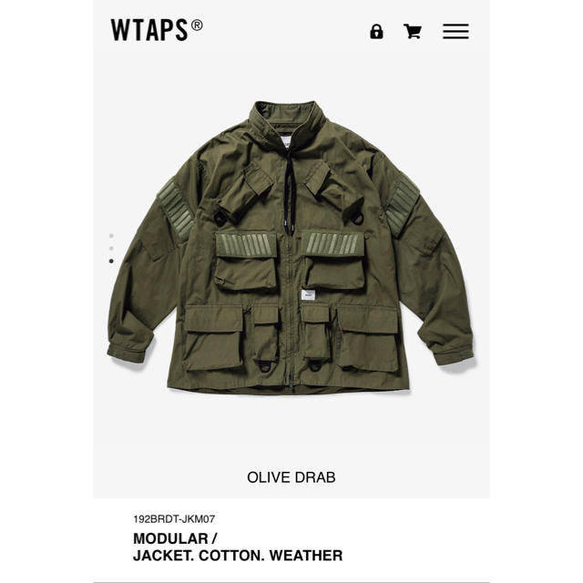 WTAPS 19AW MODULAR OD M 新品未使用 本日限定価格