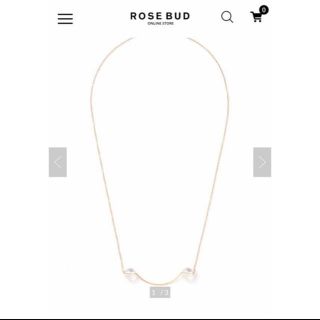 ローズバッド(ROSE BUD)のROSEBUD クリアボール×バーネックレス(ネックレス)