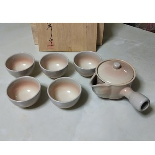 急須と湯飲み茶碗セット 萩焼(陶芸)