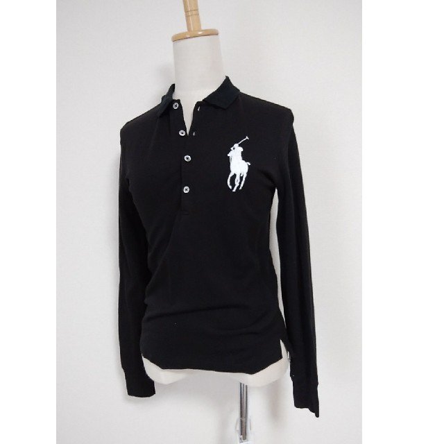 Ralph Lauren(ラルフローレン)のラルフローレン　長袖　黒ポロシャツ レディースのトップス(ポロシャツ)の商品写真