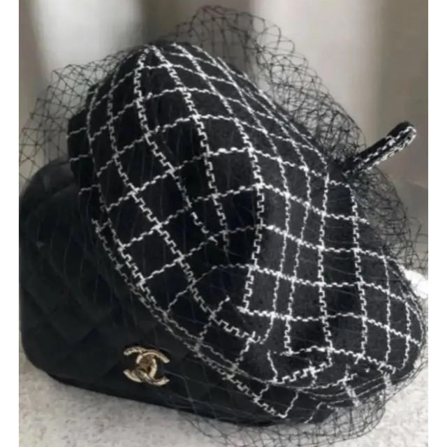 Birthdaybash チェック柄チュールベレー帽 レディースの帽子(ハンチング/ベレー帽)の商品写真