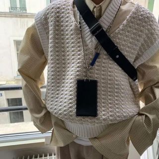 ラフシモンズ(RAF SIMONS)のraf simons クロップドニットベスト(ベスト)