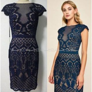 タダシショウジ(TADASHI SHOJI)の2019年♡新品 tadashishoji タダシ ミックス刺繍レースワンピース(ひざ丈ワンピース)