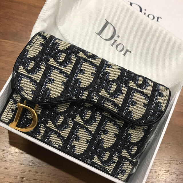 Christian Dior(クリスチャンディオール)のChristian Dior/新品 カードケース ネイビー レディースのファッション小物(名刺入れ/定期入れ)の商品写真