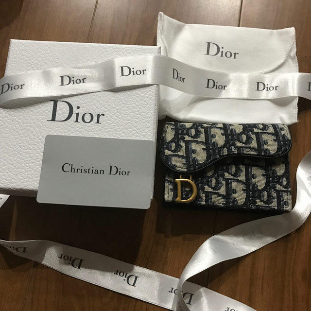 Christian Dior(クリスチャンディオール)のChristian Dior/新品 カードケース ネイビー レディースのファッション小物(名刺入れ/定期入れ)の商品写真