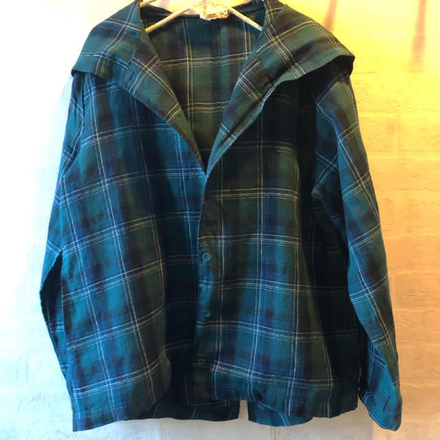 SM2(サマンサモスモス)のSM2  麻×綿 チェックのフード付きシャツジャケット 羽織り レディースのジャケット/アウター(その他)の商品写真