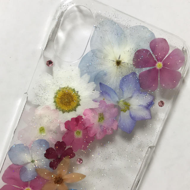 一点モノ❤️押し花モバイルケース✳︎iPhoneXs/X スマホ/家電/カメラのスマホアクセサリー(iPhoneケース)の商品写真