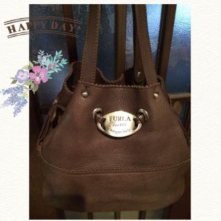 フルラ(Furla)のFurla ブラウン 秋色巾着バッグ✨(ハンドバッグ)