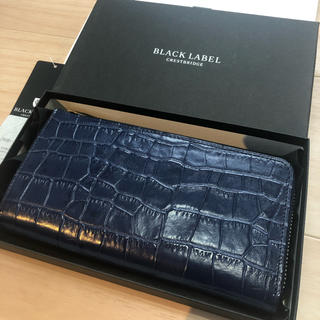 ブラックレーベルクレストブリッジ(BLACK LABEL CRESTBRIDGE)の新品 ブラックレーベル クレストブリッジ クロコ ラウンドジップ 長財布(長財布)