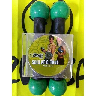 ズンバ(Zumba)のZUMBA　ズンバ　SCULPT&TONE　DVD　マラカス 付き　トーニング(トレーニング用品)