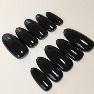 黒 単色 ネイルチップ コスメ/美容のネイル(つけ爪/ネイルチップ)の商品写真