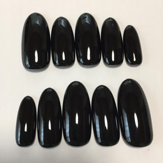黒 単色 ネイルチップ コスメ/美容のネイル(つけ爪/ネイルチップ)の商品写真