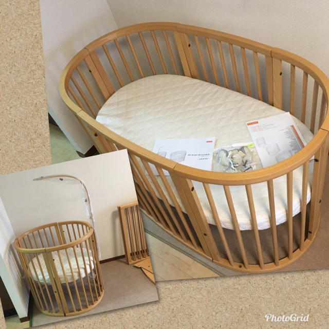 Stokke(ストッケ)の正規品♪【超美品】STOKKE★ストッケ スリーピーベッドセット ベビーベッド キッズ/ベビー/マタニティの寝具/家具(ベビーベッド)の商品写真