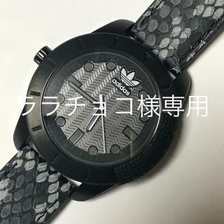 アディダス(adidas)のアディダス  スポーツウォッチ  レザー   /ブラック(腕時計(アナログ))