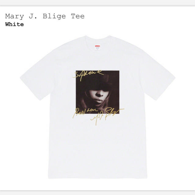 Supreme mary j. blige tee 白M おまけ付き Tシャツ