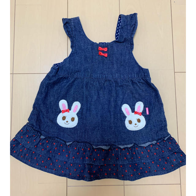 mikihouse(ミキハウス)のミキハウス ジャンパースカート キッズ/ベビー/マタニティのキッズ服女の子用(90cm~)(ワンピース)の商品写真