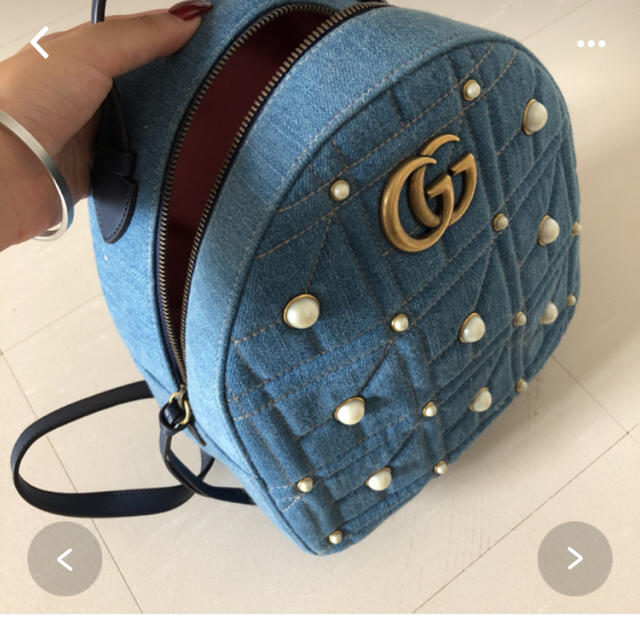 Gucci(グッチ)のあーたん様専用　激レア！GGマーモント バックパック レディースのバッグ(リュック/バックパック)の商品写真