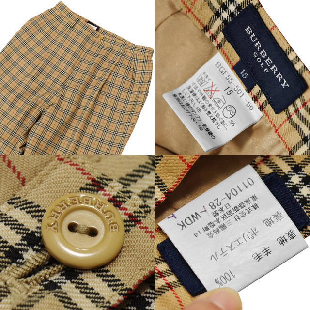 BURBERRY(バーバリー)の美品★BURBERRY★バーバリー★ノバチェック ワイドパンツ★ウールギャバ★M メンズのパンツ(スラックス)の商品写真