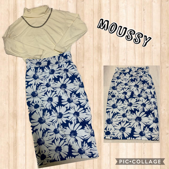 moussy(マウジー)の  moussy 花柄ペンシルスカート レディースのスカート(ひざ丈スカート)の商品写真