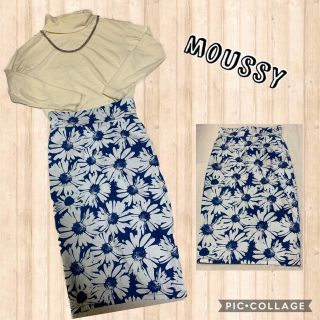 マウジー(moussy)の  moussy 花柄ペンシルスカート(ひざ丈スカート)