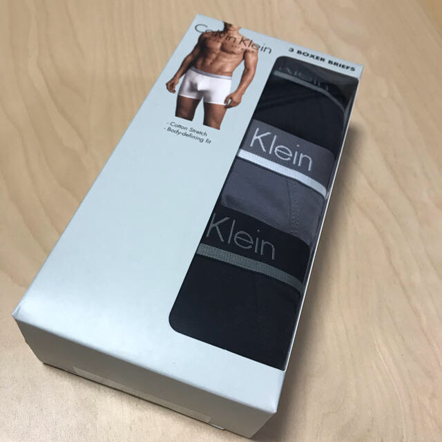 Calvin Klein(カルバンクライン)の正規品新品Calvin Klein　ボクサーパンツ 3枚組(グレー.ブラック)M メンズのアンダーウェア(ボクサーパンツ)の商品写真