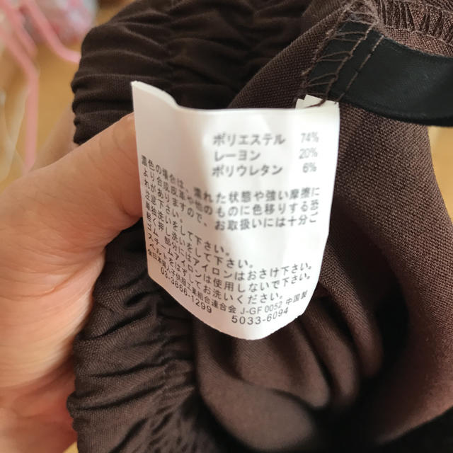 しまむら(シマムラ)のスカーフ付き  ウエストゴム   ワイドパンツ レディースのパンツ(カジュアルパンツ)の商品写真
