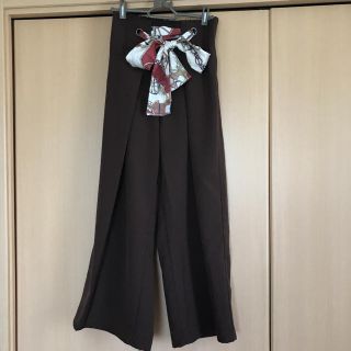 シマムラ(しまむら)のスカーフ付き  ウエストゴム   ワイドパンツ(カジュアルパンツ)