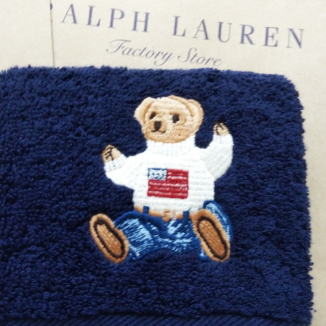 Ralph Lauren(ラルフローレン)の新品☆ポロベアー タオルハンカチ☆ レディースのファッション小物(ハンカチ)の商品写真