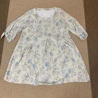 シマムラ(しまむら)のしまむら大きなサイズ  新品 未使用 花柄ワンピース(ひざ丈ワンピース)