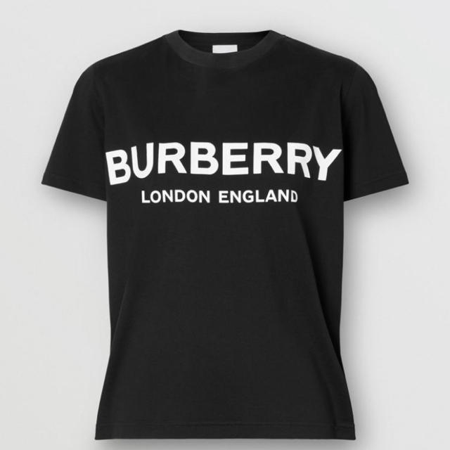 BURBERRY(バーバリー)のバーバリー ロゴプリント コットンTシャツ 新品同様 レディースのトップス(Tシャツ(半袖/袖なし))の商品写真