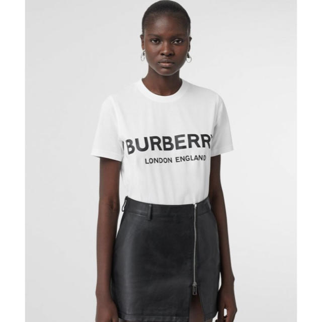 BURBERRY(バーバリー)のバーバリー ロゴプリント コットンTシャツ 新品同様 レディースのトップス(Tシャツ(半袖/袖なし))の商品写真