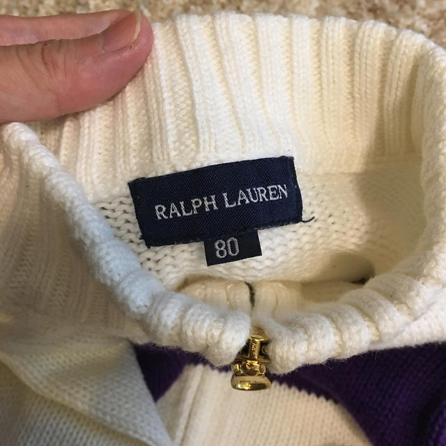 POLO RALPH LAUREN(ポロラルフローレン)のラルフ ニットカーディガン  キッズ/ベビー/マタニティのベビー服(~85cm)(カーディガン/ボレロ)の商品写真