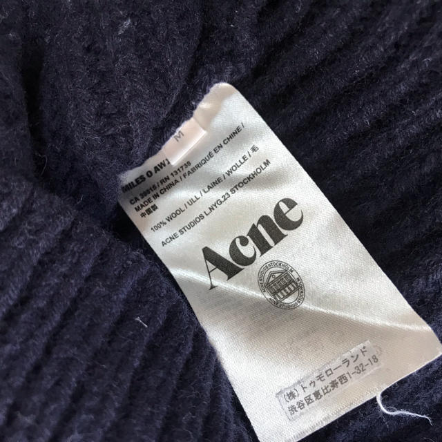 ACNE(アクネ)の今だけ値下げ！アクネ ACNE ニット ネイビー メンズのトップス(ニット/セーター)の商品写真