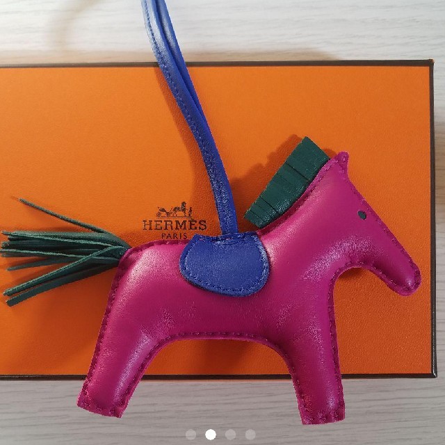 HERMES エルメス ロデオ チャーム MM ローズパープル