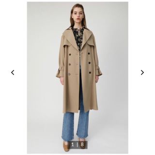 マウジー(moussy)の美品＊moussy＊オーバーシルエットトレンチコート＊ベージュ(トレンチコート)