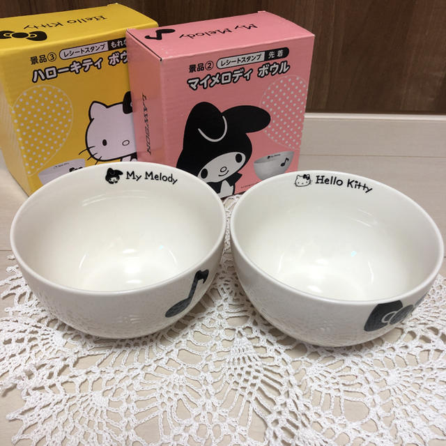 ハローキティ(ハローキティ)の【新品・未使用】ハローキティ&マイメロディ❤︎ボウルセット❤︎ インテリア/住まい/日用品のキッチン/食器(食器)の商品写真