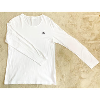 バーバリーブラックレーベル(BURBERRY BLACK LABEL)のBURBERRY BLACK LABEL ホワイト ロンT サイズ3(Tシャツ/カットソー(七分/長袖))