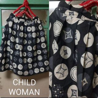 チャイルドウーマン(CHILD WOMAN)のCHILD WOMAN チャイルドウーマン フルーツカット柄レトロスカート(ひざ丈スカート)