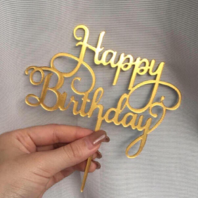 誕生日 バースデー ケーキトッパー 飾り デコレーション ハンドメイドのパーティー(その他)の商品写真