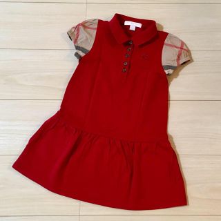 バーバリー(BURBERRY) 子供 ワンピース(女の子)（レッド/赤色系）の ...