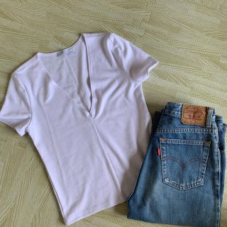 ザラ(ZARA)のZARA 深Vネック(Tシャツ(半袖/袖なし))