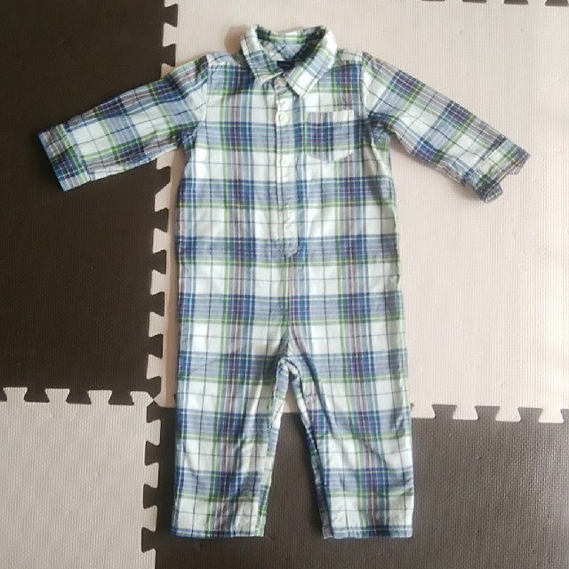 babyGAP(ベビーギャップ)のbabyGAP　ロンパース　90　シャツ　ブルー キッズ/ベビー/マタニティのベビー服(~85cm)(ロンパース)の商品写真
